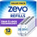 Zevo Flying Insect Refills for Indoor Light Trap: 12 Light Trap Refill Cartridges Capture Fruit Flies, Gnats and Houseflies (12 Cartridges)