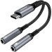 ZOOAUX USB C Microphone Adapter, Type C to 3.5mm Combo 3.5mm Hi Fi Audio & Mic Jack Splitter Compatible with Galaxy S23 S22 Note 20 Ultra,iPad Pro/Air, MacBook, Pixel 8 7 6 Pro and More