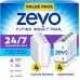 Zevo 4 Flying Insect Traps & 4 Cartridges - Plug In Fly Trap & Indoor Bug Catcher for Gnats, House & Fruit Flies - Mess-Free - Use in Any Room - Uses Blue & UV Light (4 Plug In Devices & 4 Cartridges)
