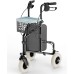 3 Wheel Walkers for Seniors, FSA/HSA Eligible Foldable Wheeled Rollator Walker with Wire Basket and Tray, Lightweight Three Wheel Rolling Walker Height Adjustable for Seniors