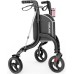 3 Wheel Walkers for Seniors, FSA/HSA Eligible Foldable Wheeled Rollator with Cane Hold and Cup Hold, Lightweight Three Wheel Rolling Walker Height Adjustable for Seniors